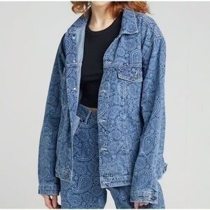 NWT The Ragged Priest Ragged Jeans Paisley Denim Jacket